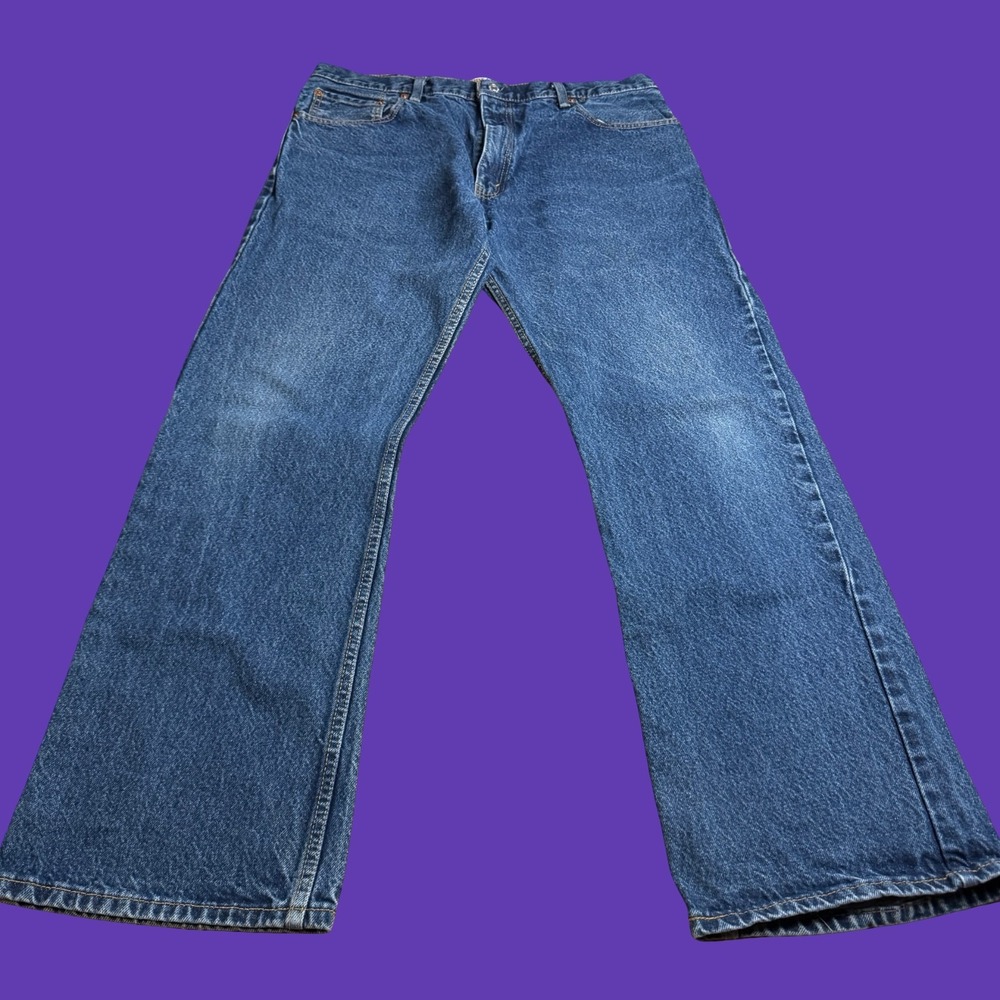 Levis 517 Bootcut Mens 38x32 Blue Denim Jeans Western Cowboy Cotton Y2K